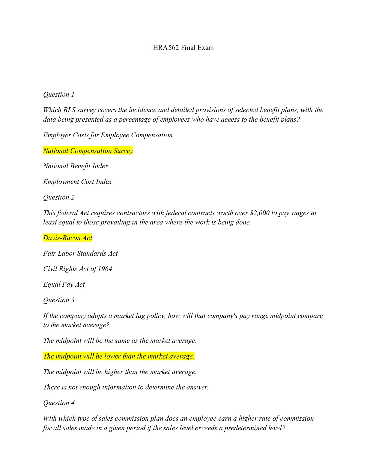 Preview image of HRA562 Final Exam Question/HRA562 Final Exam Question (100% answer) document